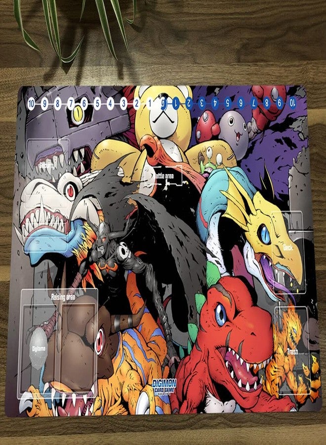 Mlikemat New Mlikemat Digimon Anime Duel Playmat Trading Card Game Mat DTCG Play Mat with Card Zones + Free Bag - Image 2